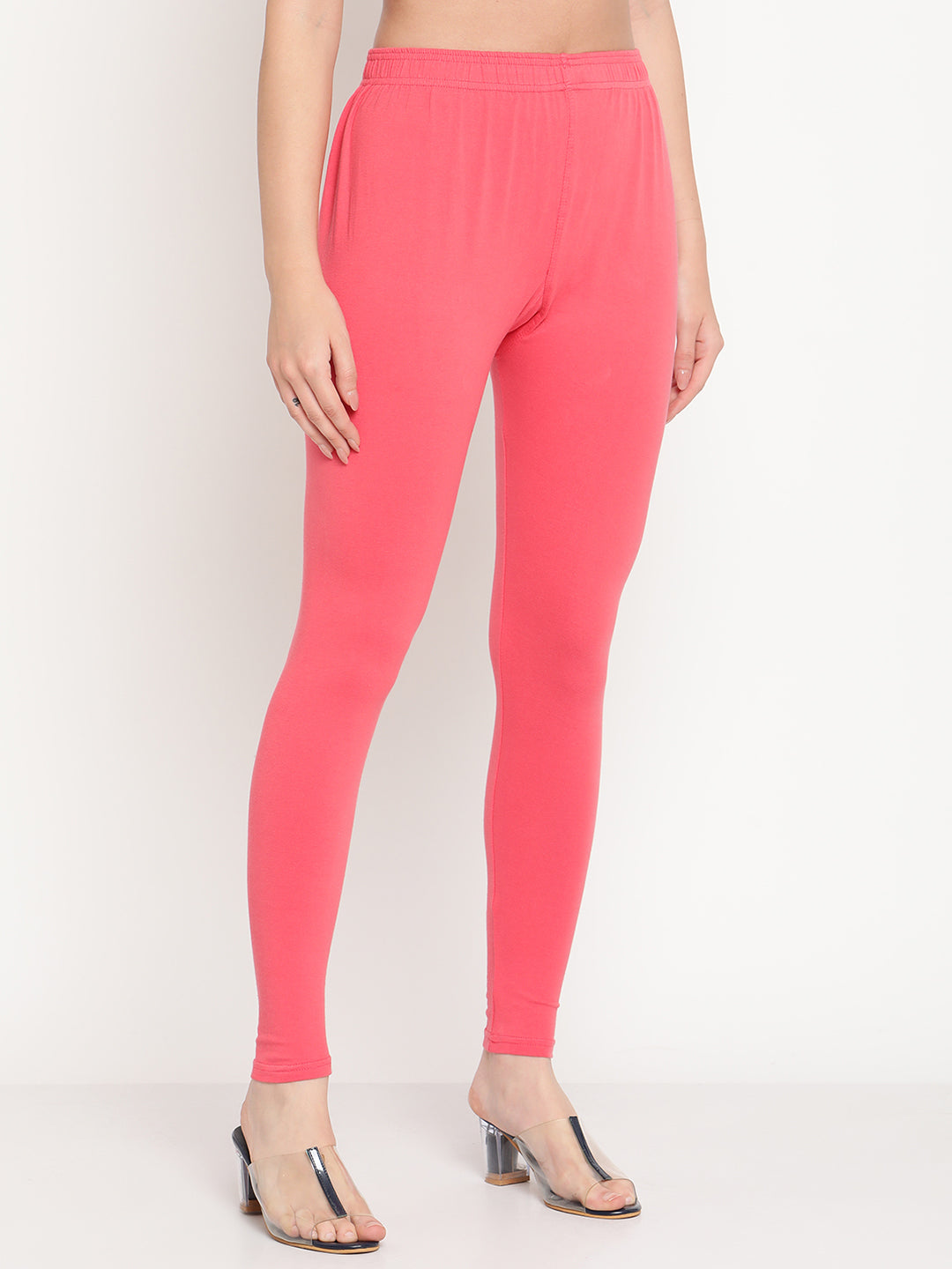 Coral Pink Ankle Length Legging