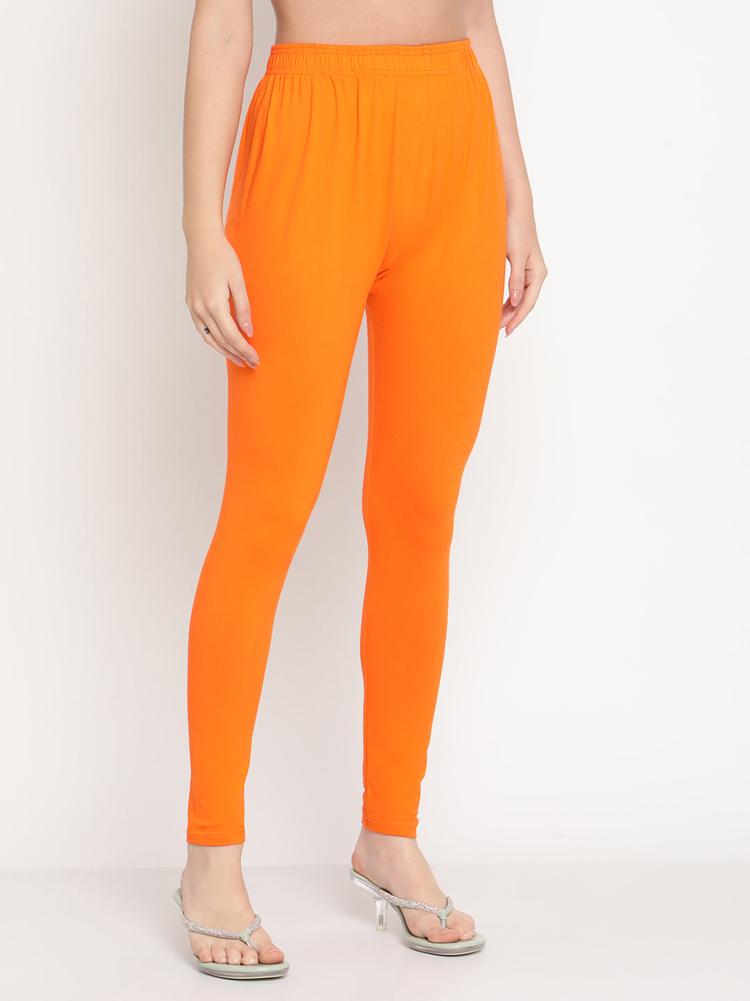Orange Ankle Length Legging