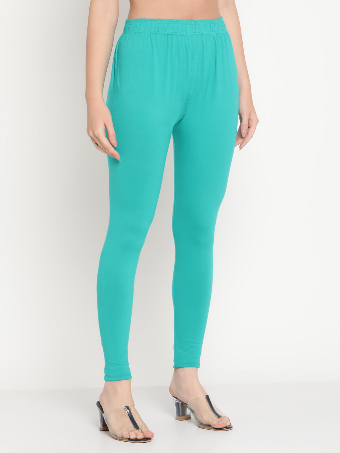 Turquoise Blue Ankle Length Legging