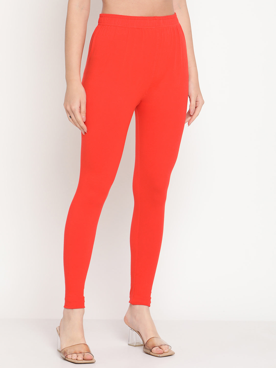 Dark Orange Ankle Length Legging