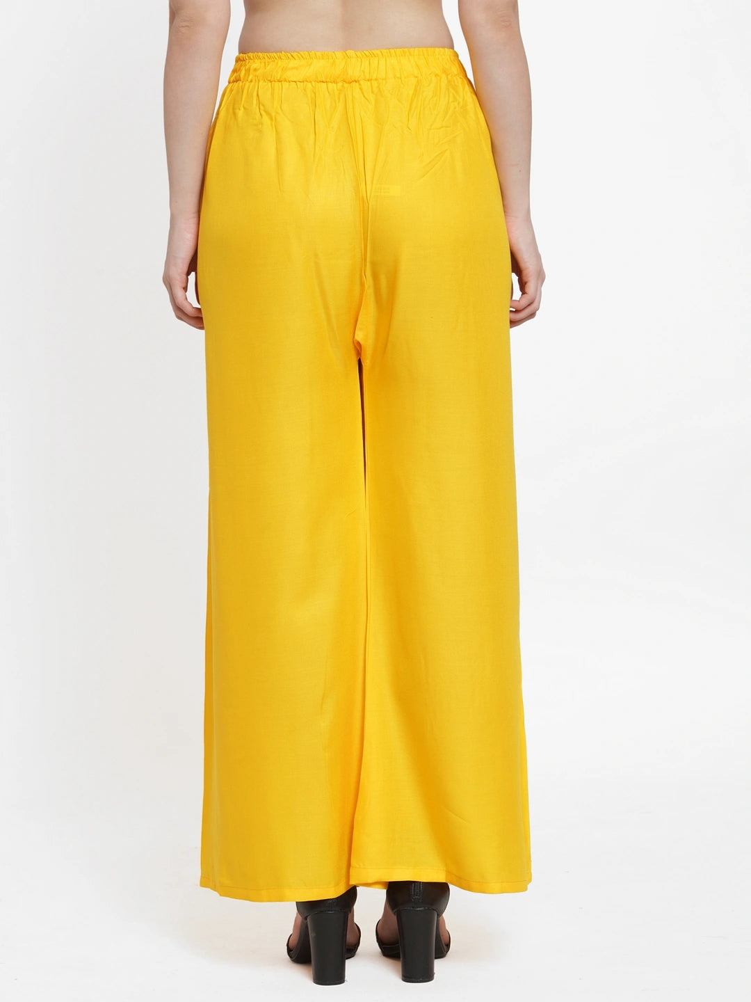 Dark Yellow Solid Rayon Palazzo