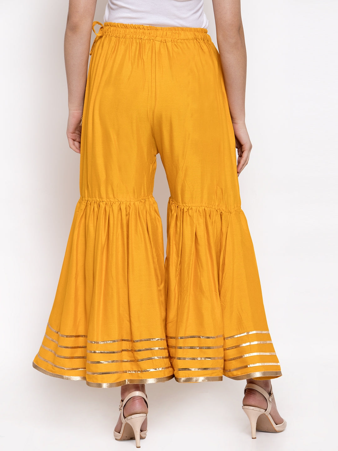 Dark Yellow Rayon Sharara
