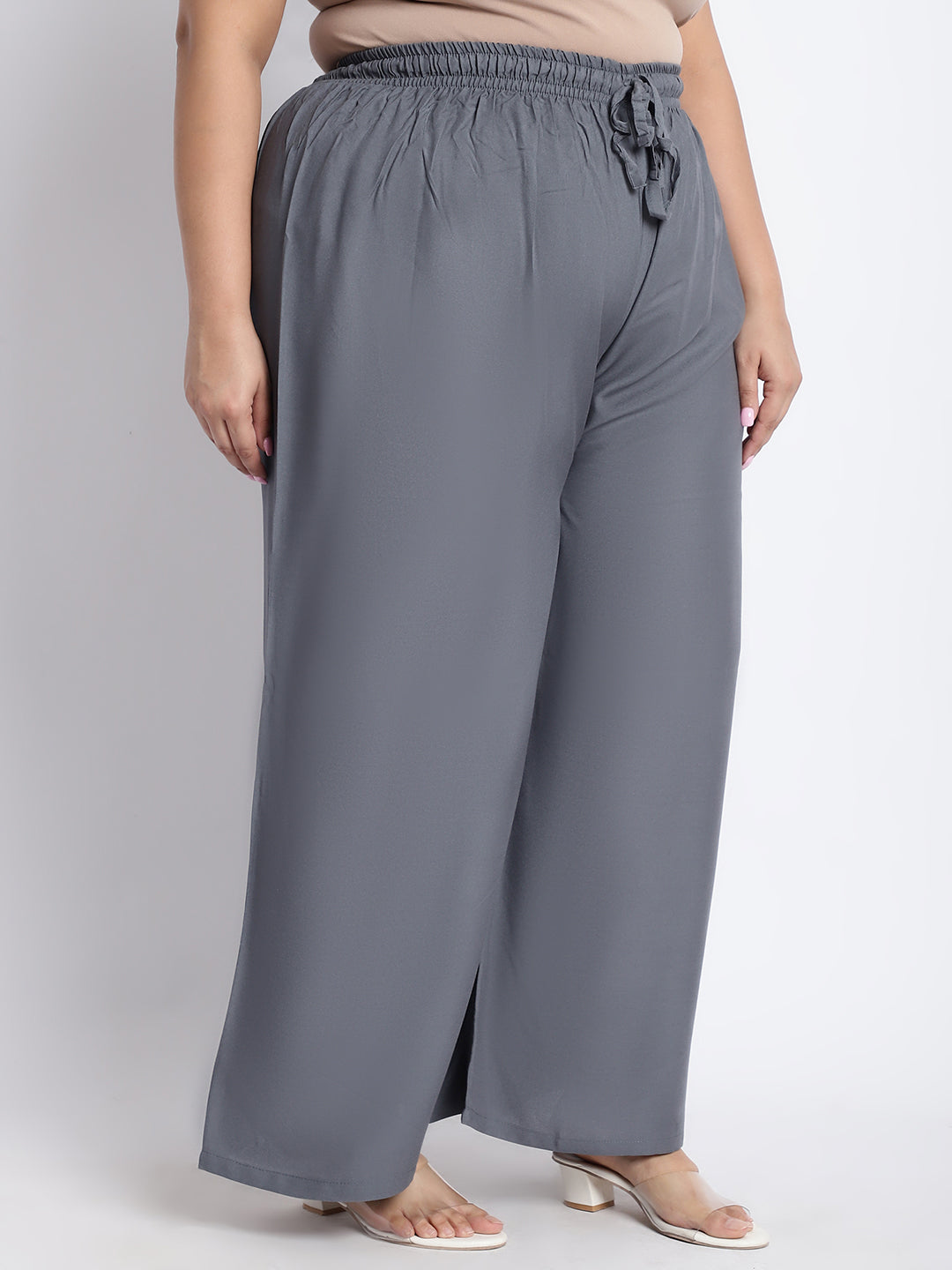 Dark Grey Rayon Plus Palazzo