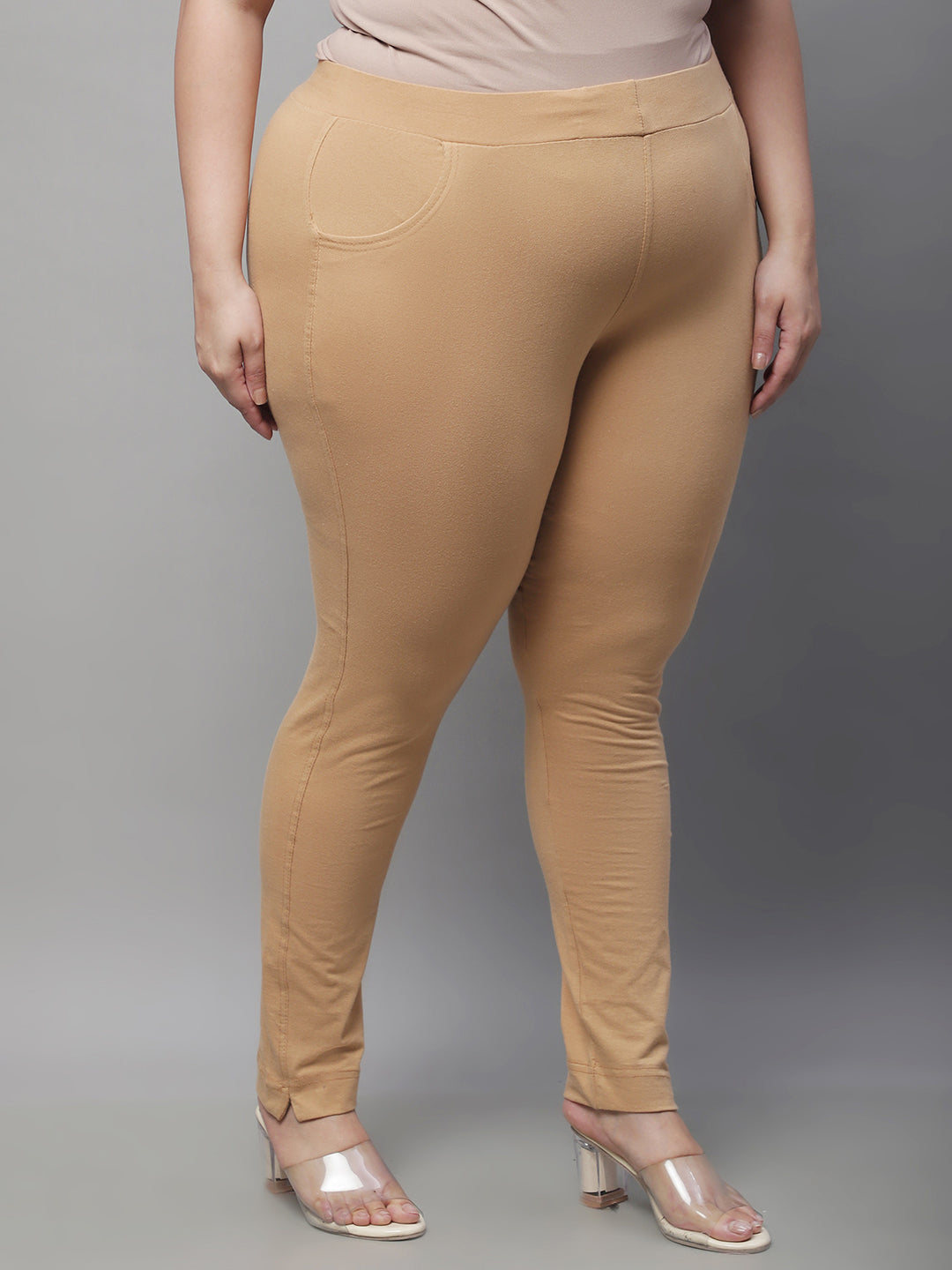 Dark Beige Plus Pocket Pant