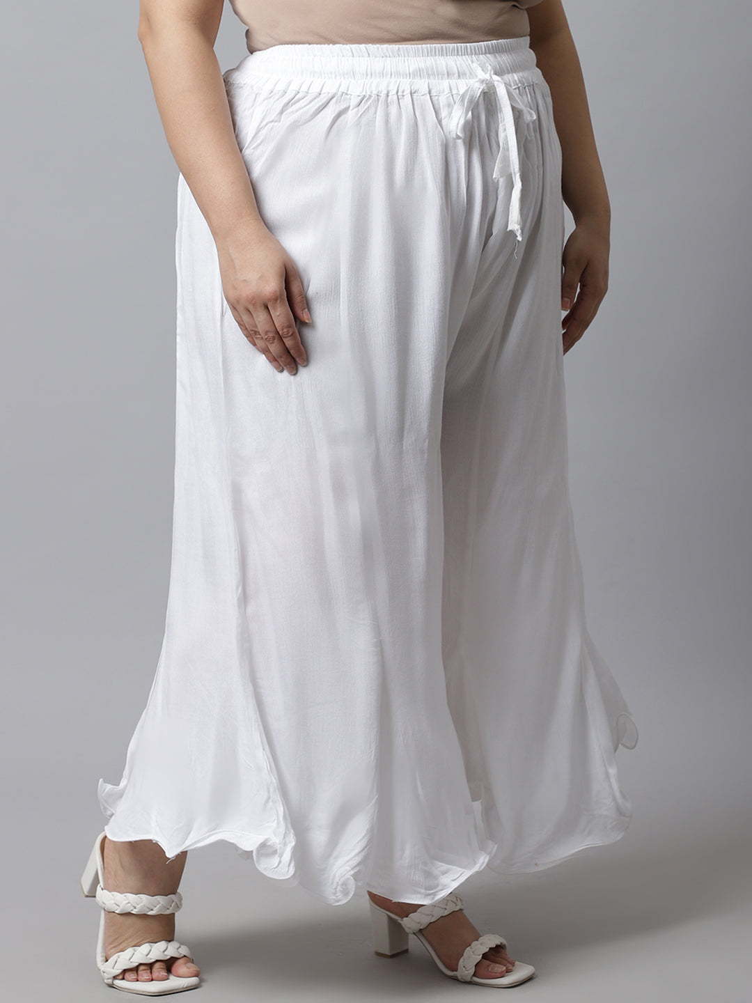 White Crush Flared Plus Palazzo
