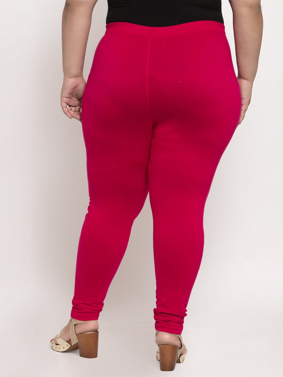 Dark Pink Ankle Length Plus Legging