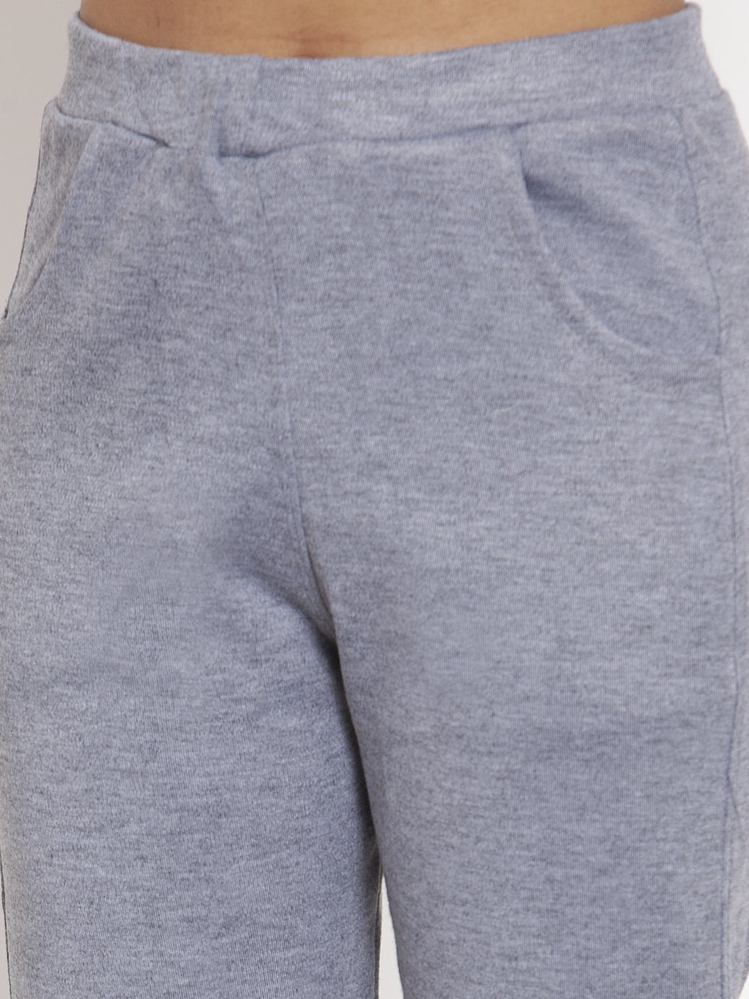 Light Grey Woolen Pocket Pant