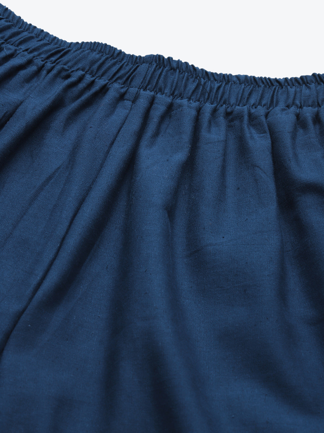 Navy Crotchet Lace Cotton Flax Palazzo