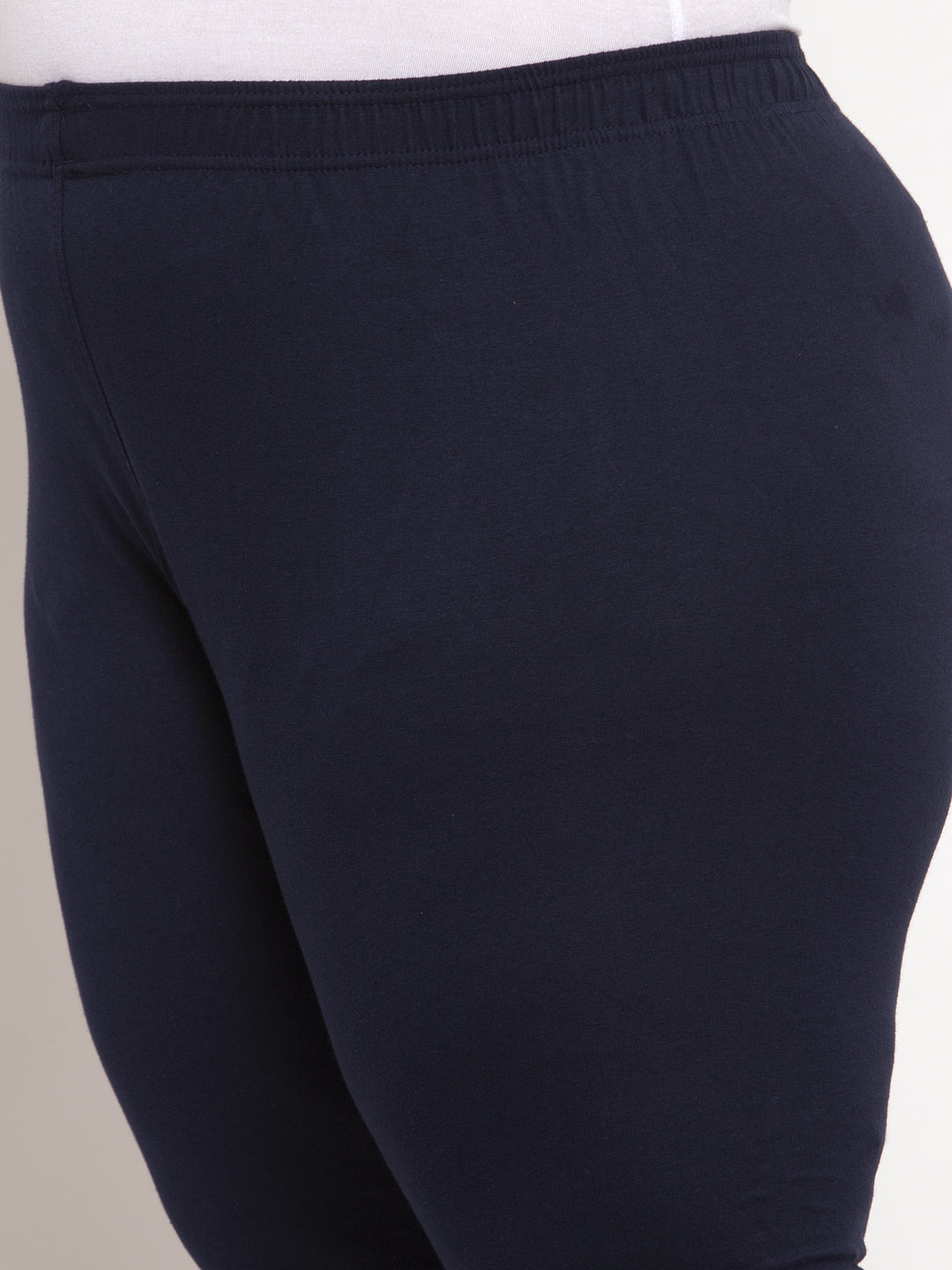 Navy Blue Ankle Length Plus Legging