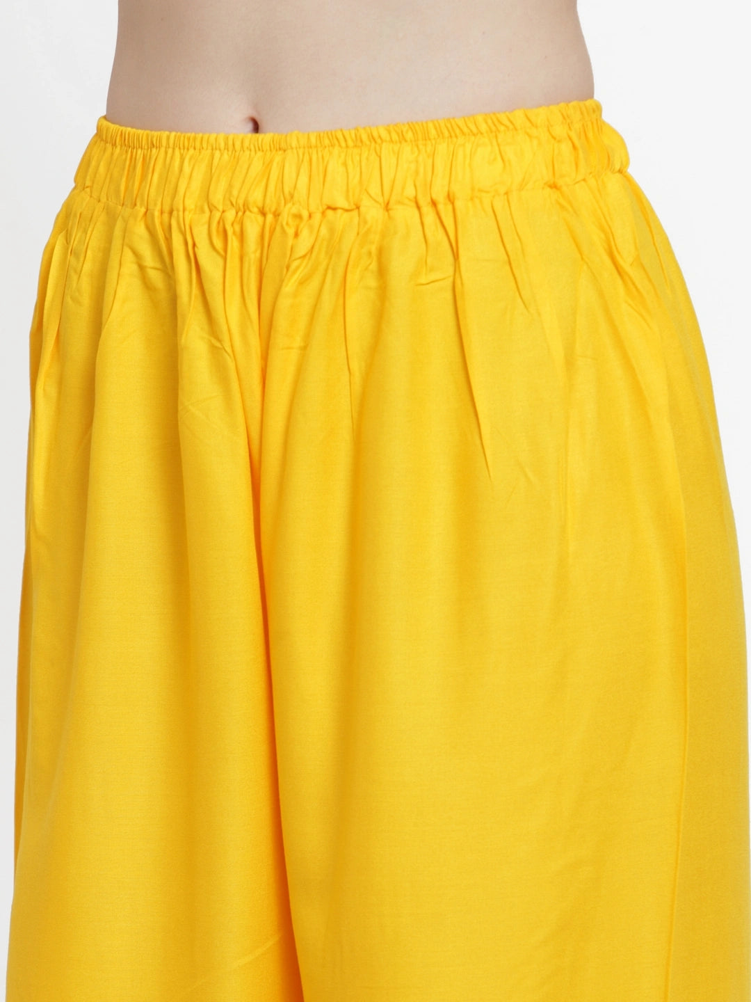 Dark Yellow Solid Rayon Palazzo