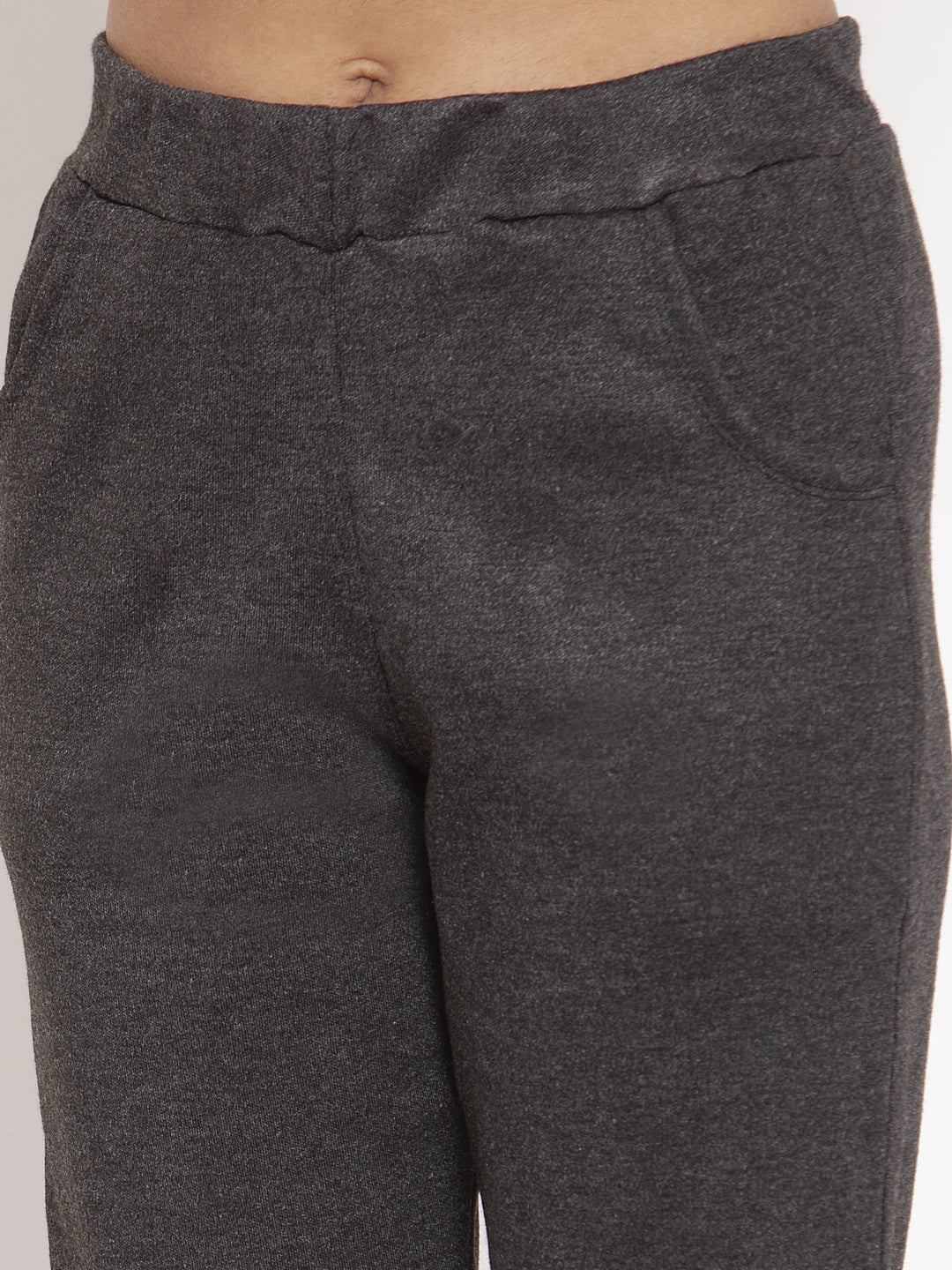 Dark Grey Woolen Pocket Pant