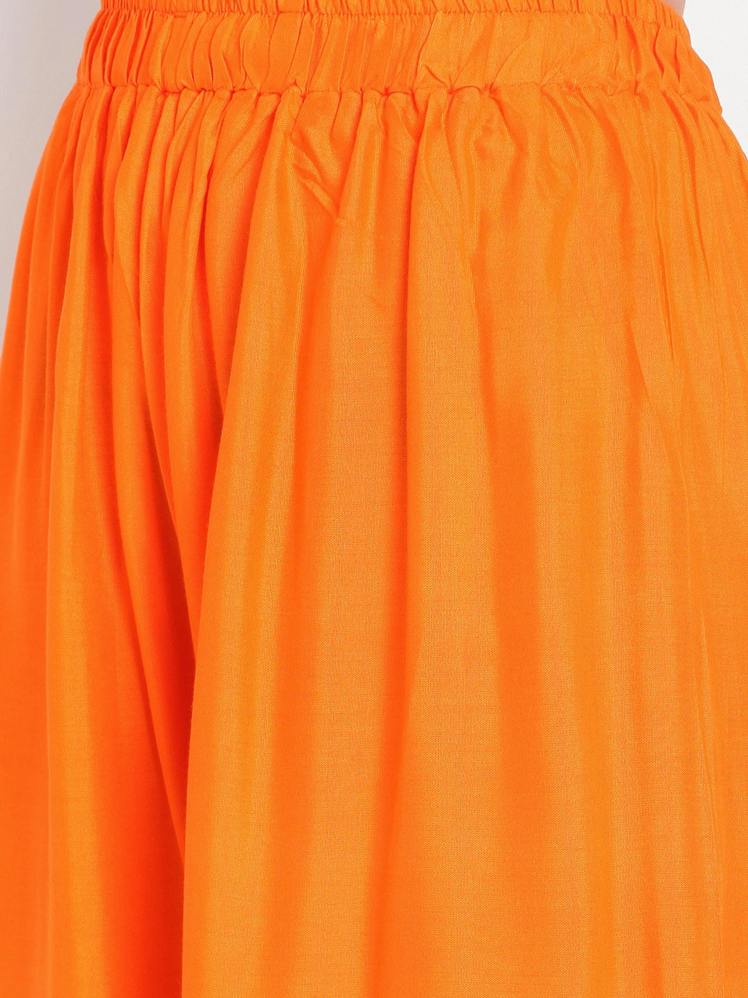 Orange Solid Rayon Palazzo
