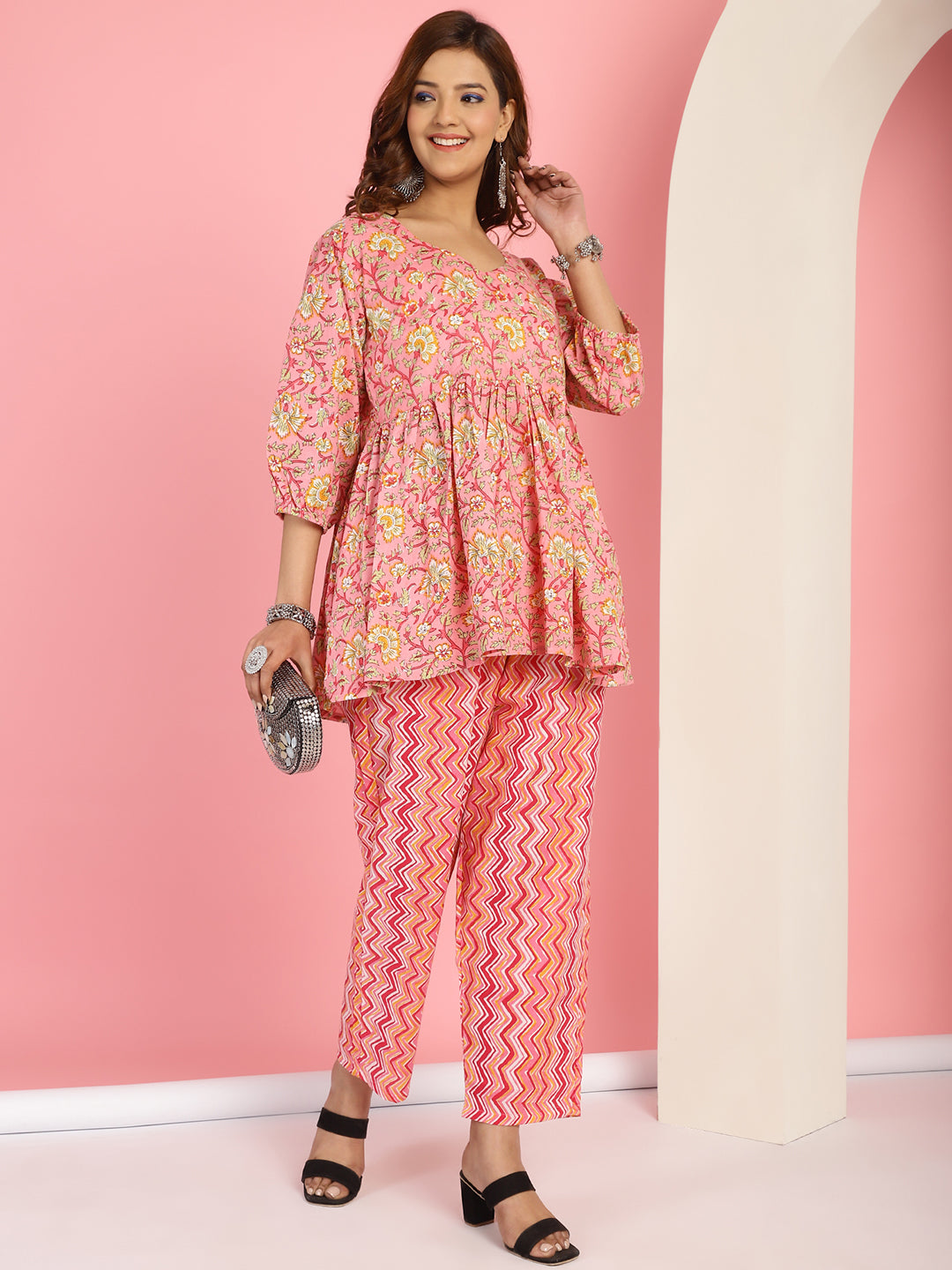 Light Pink Floral Co-Ord Set