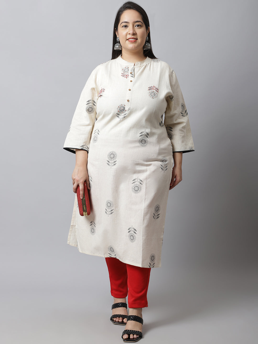 Red Woolen Plus Pocket Pant