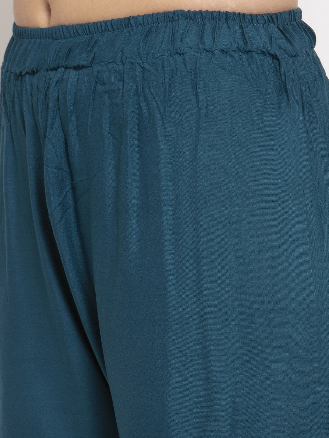 Prussian Blue Solid Rayon Palazzo