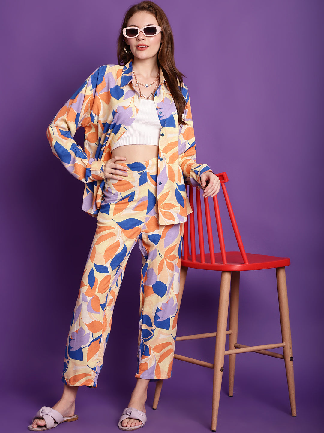 Spring Floral Rayon Co-Ord Set