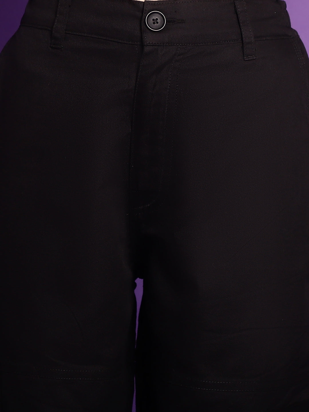 Black High-Rise Utility Cargos