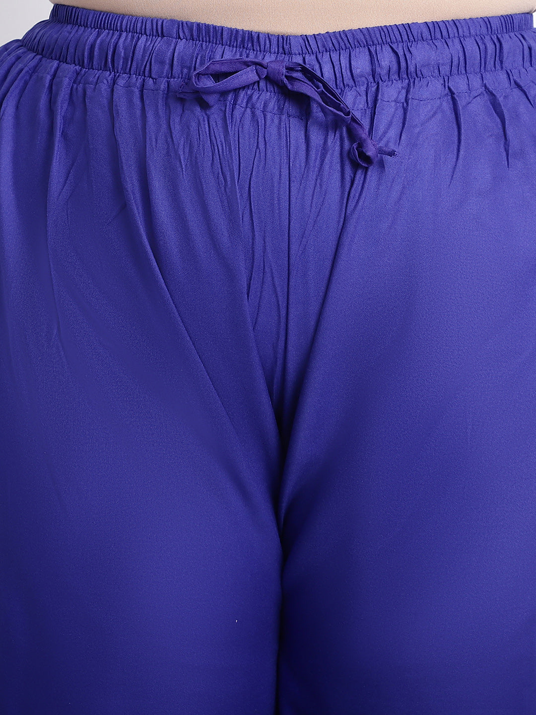 Royal Blue Rayon Plus Palazzo
