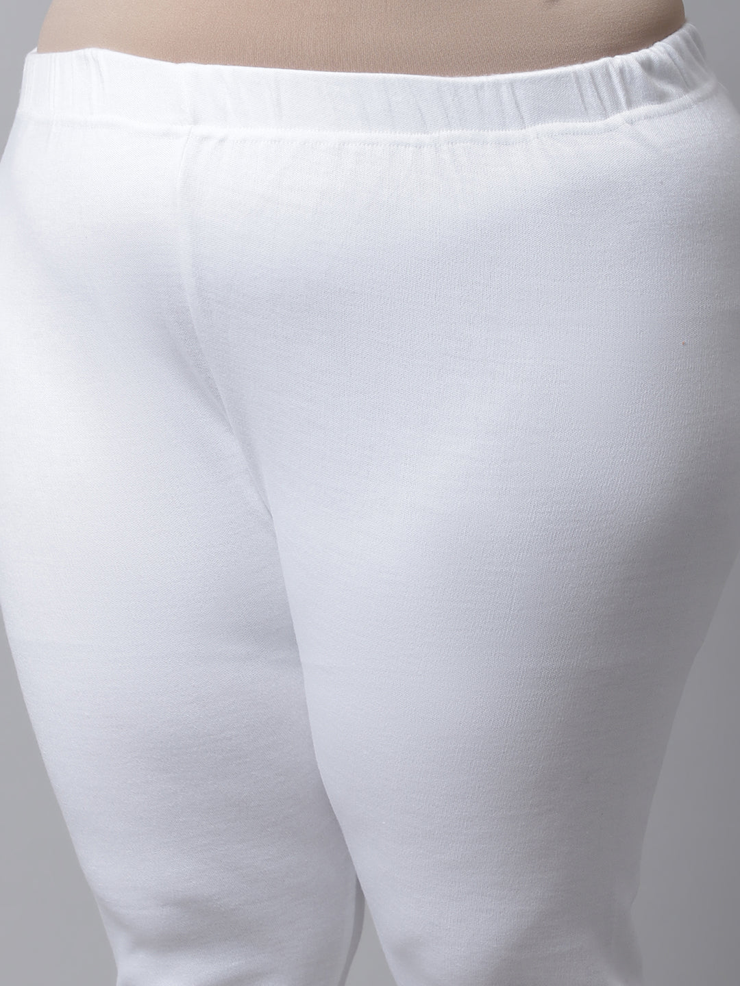 White Woolen Ankle-Length Plus Legging