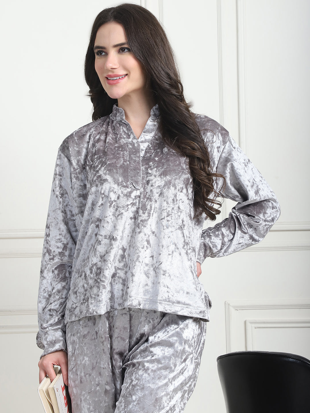 Silver Ice Velvet Lounge Set
