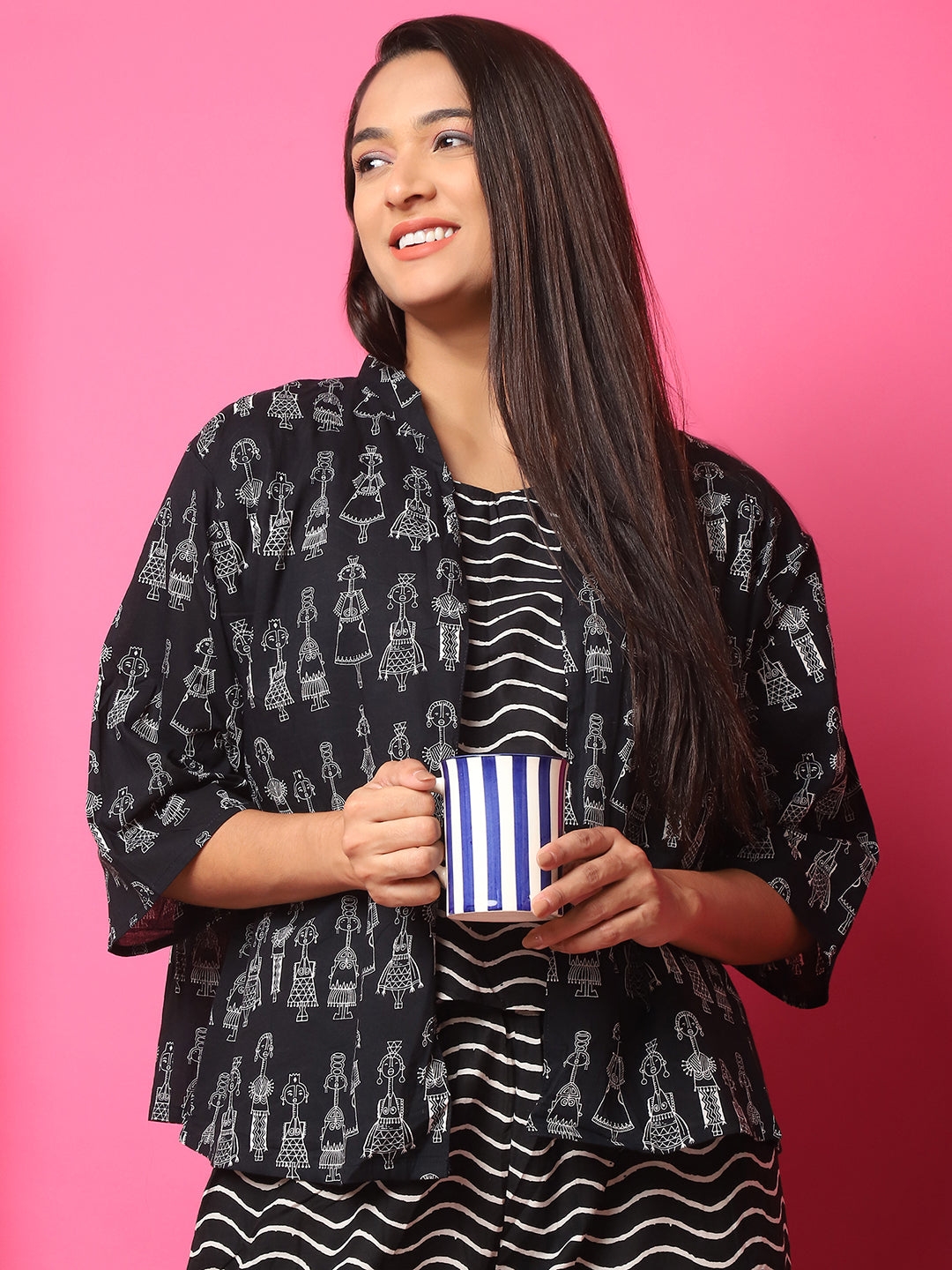 Black Warli Co-Ord Set