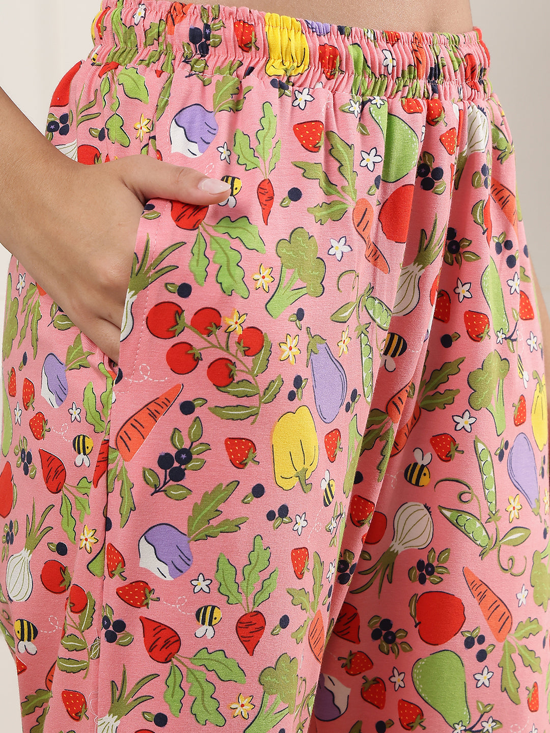 Vegetable Market Printed Cotton Lounge Pant