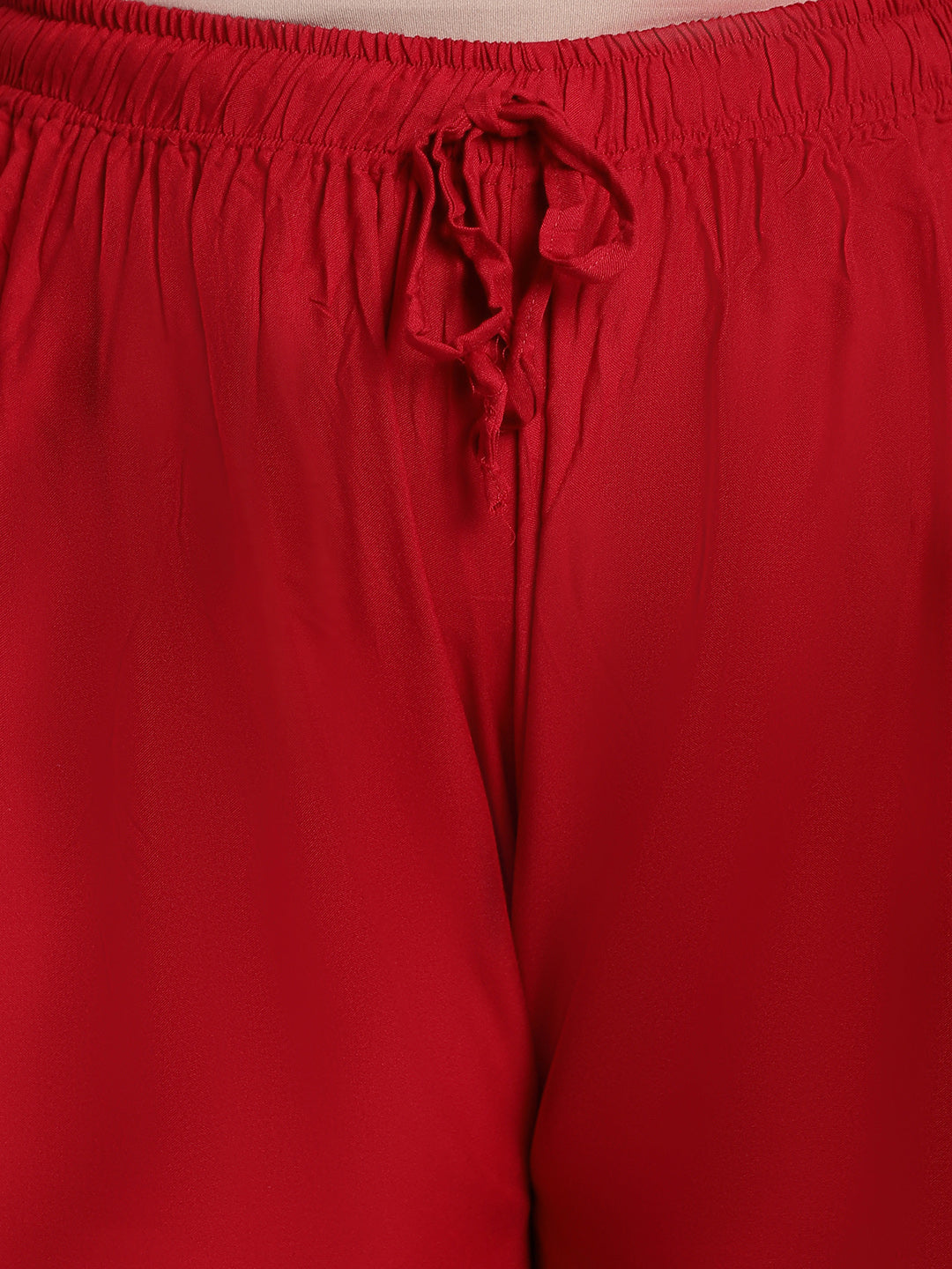 Maroon Rayon Plus Palazzo
