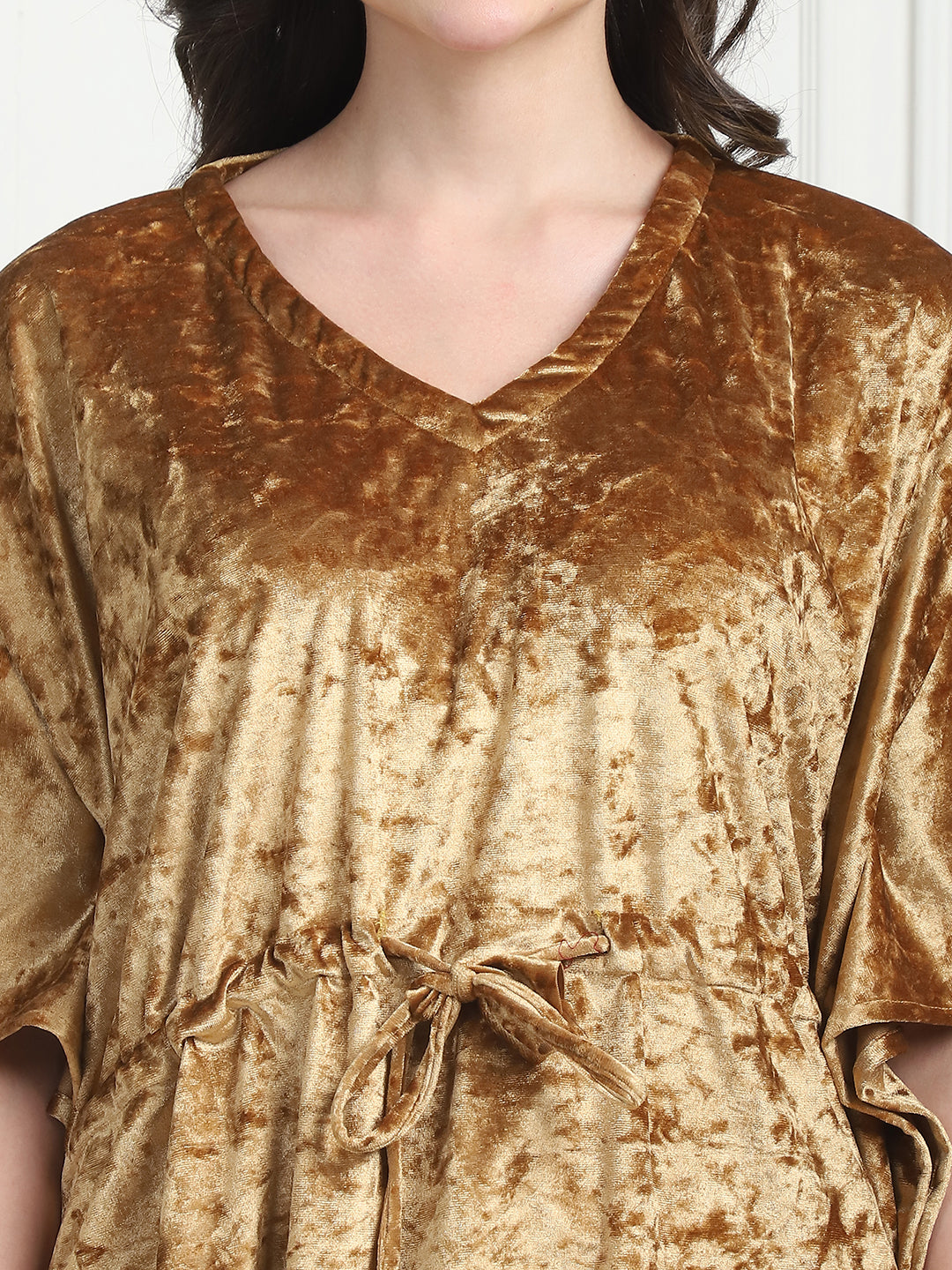 Golden Ice Velvet Kaftan Lounge Set