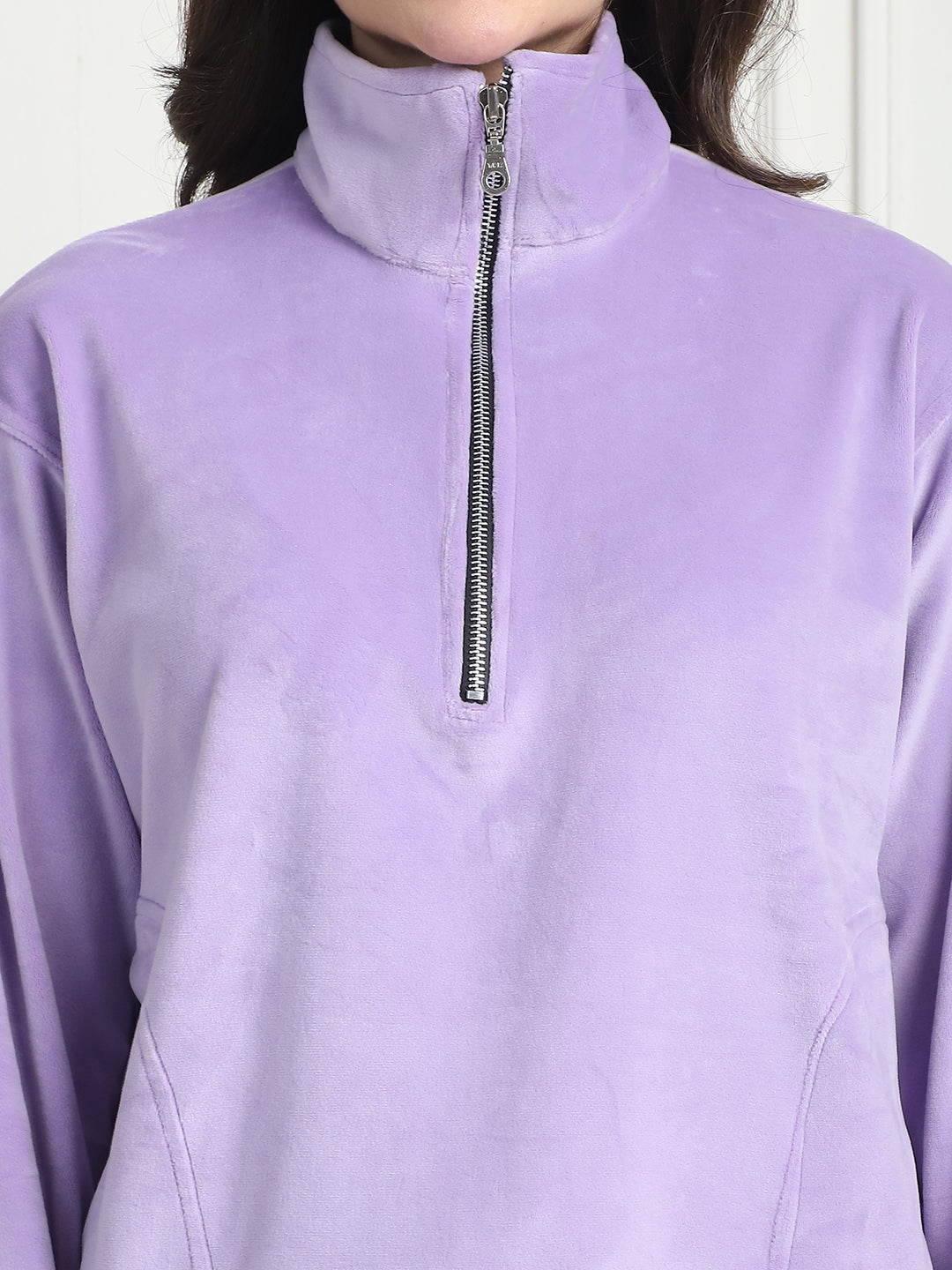 Lavender Velvet Zip Lounge Set
