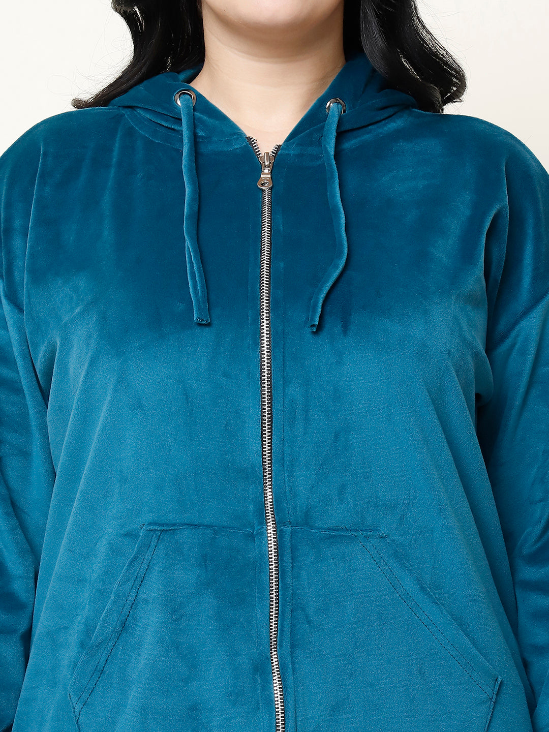 Teal Velvet Hoodie Lounge Set