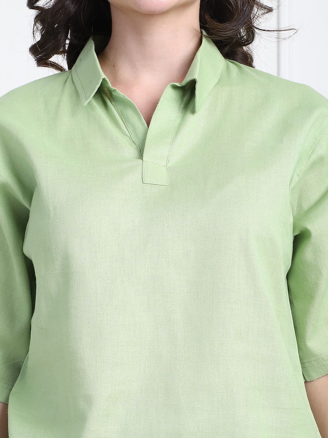 Light Green Top and Shorts Set