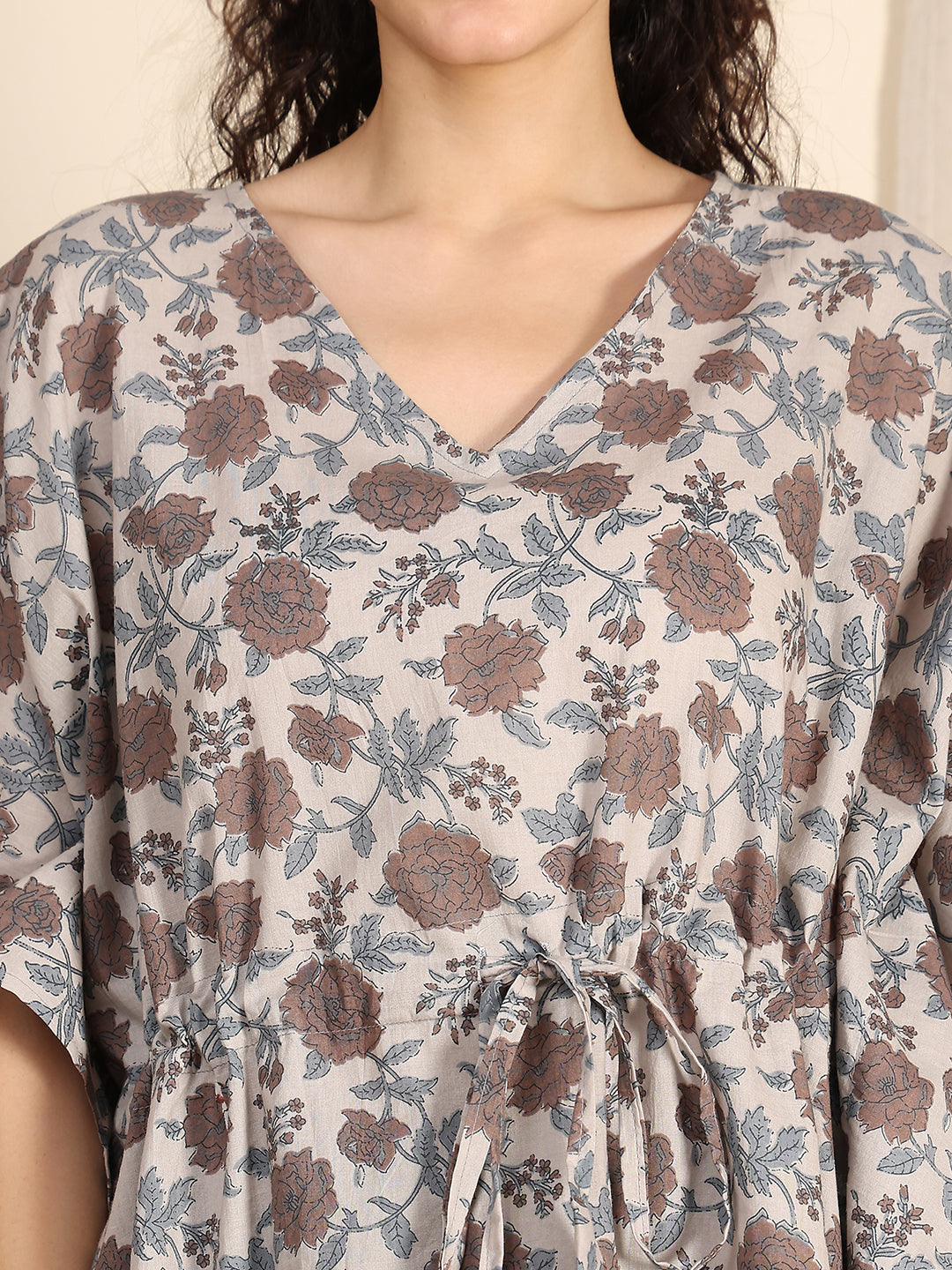 Light grey Jaal Cotton Kaftan