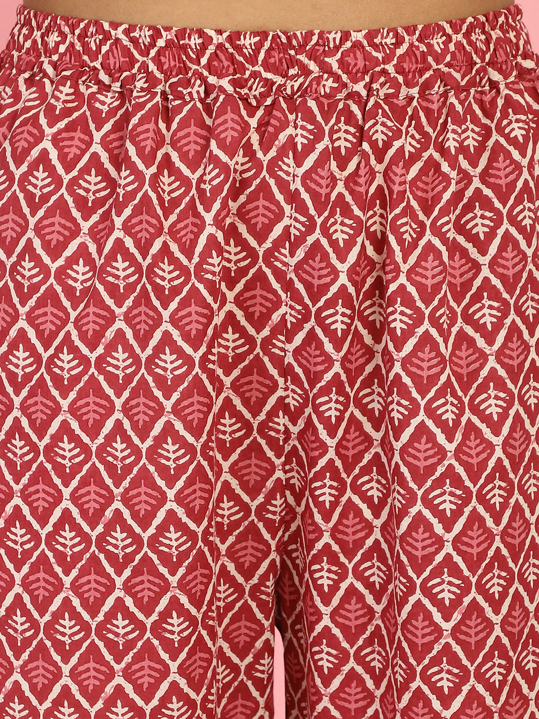 Maroon Leaf Co-Ord Set