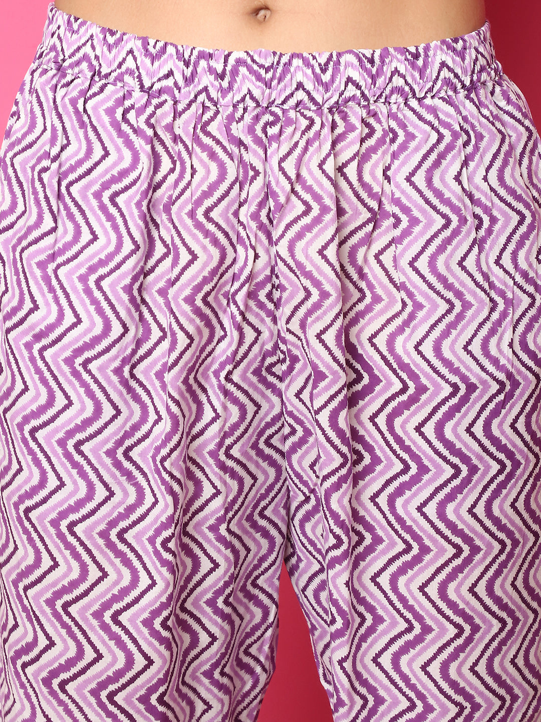 Purple Floral Jaal Co-Ord Set