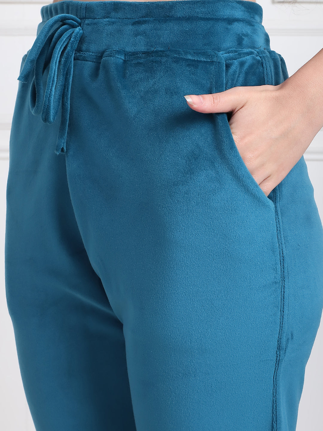 Teal Velvet Hoodie Lounge Set