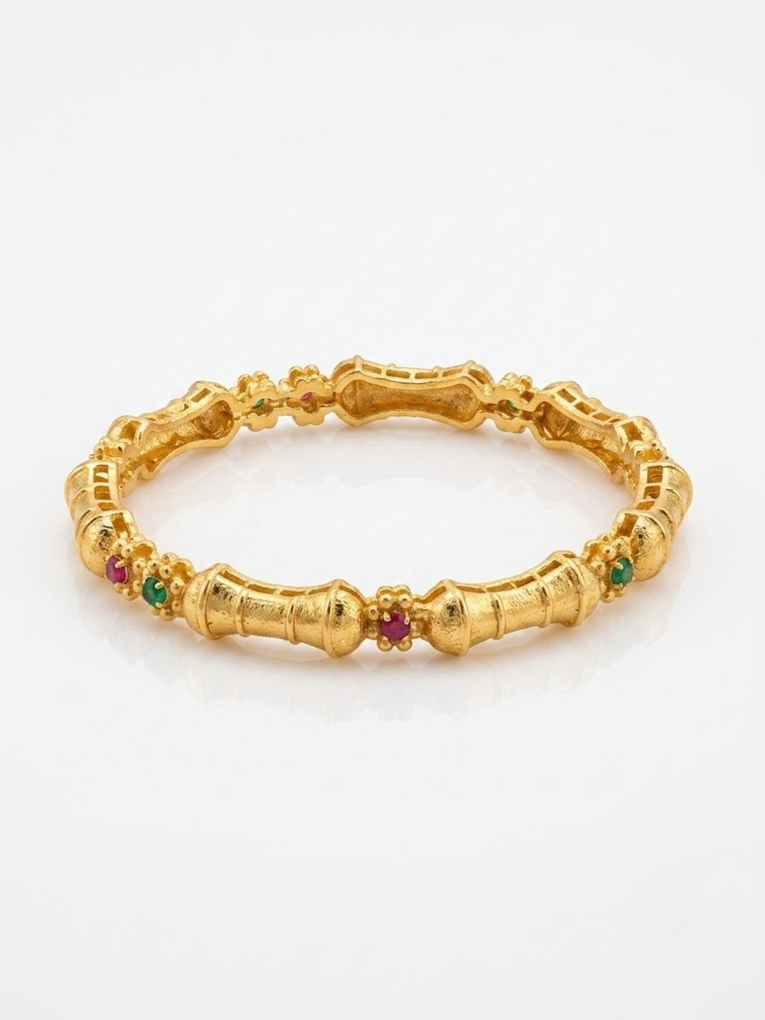 Reena Gold-Plated AD & Cubic Zirconia Stone-Studded Premium Bangles- Set of 4