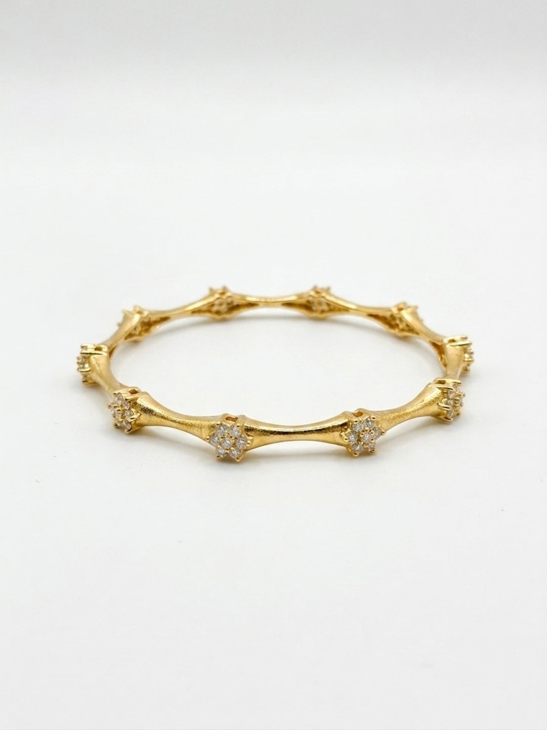 Sheesh Mahal Gold-Plated AD & Cubic Zirconia Stone-Studded Premium Bangles- Set of 4