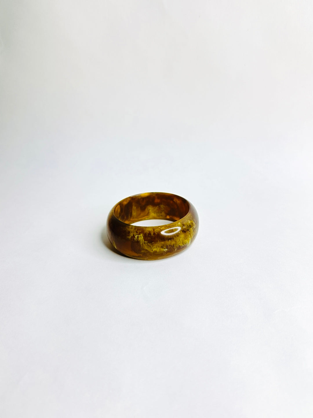 Dil Se Resin, Wooden & Brass Bangles-Set of 3