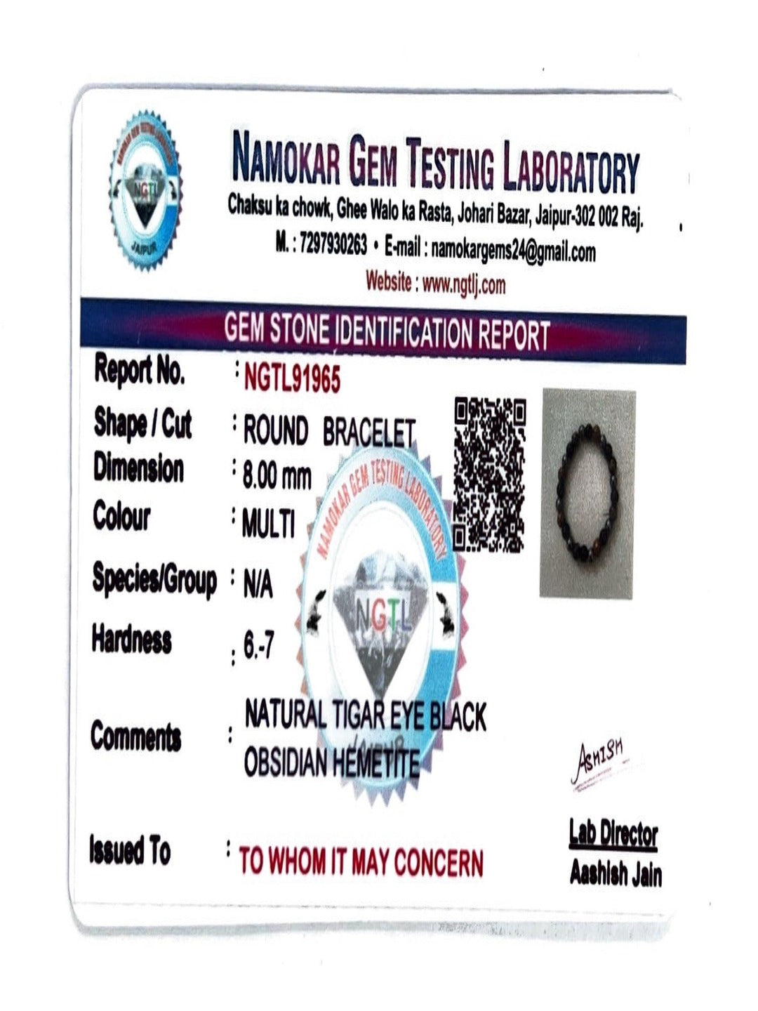 Triple Action Semi Precious Stone Bracelet