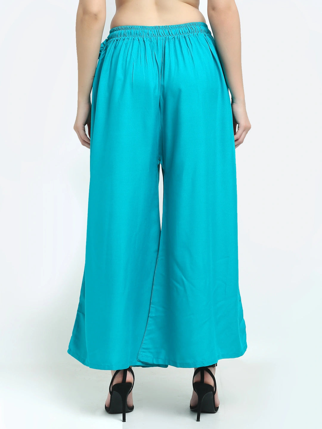 Firozi Solid Rayon Pocket Palazzo