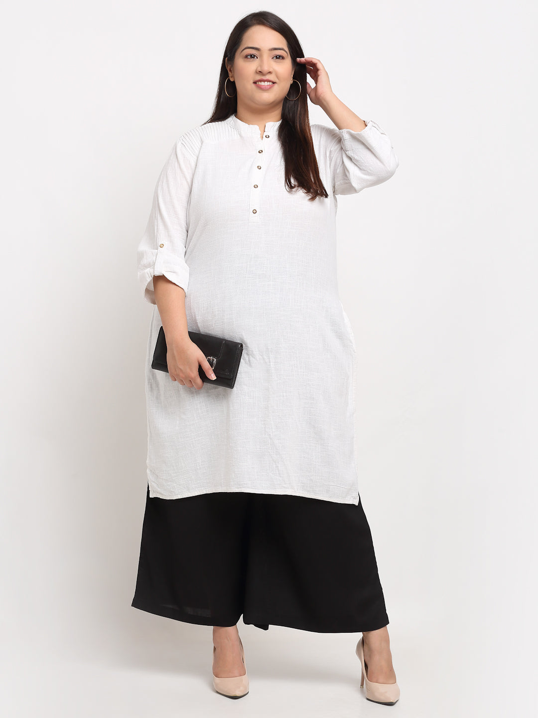 Black Rayon Pocket Plus Palazzo