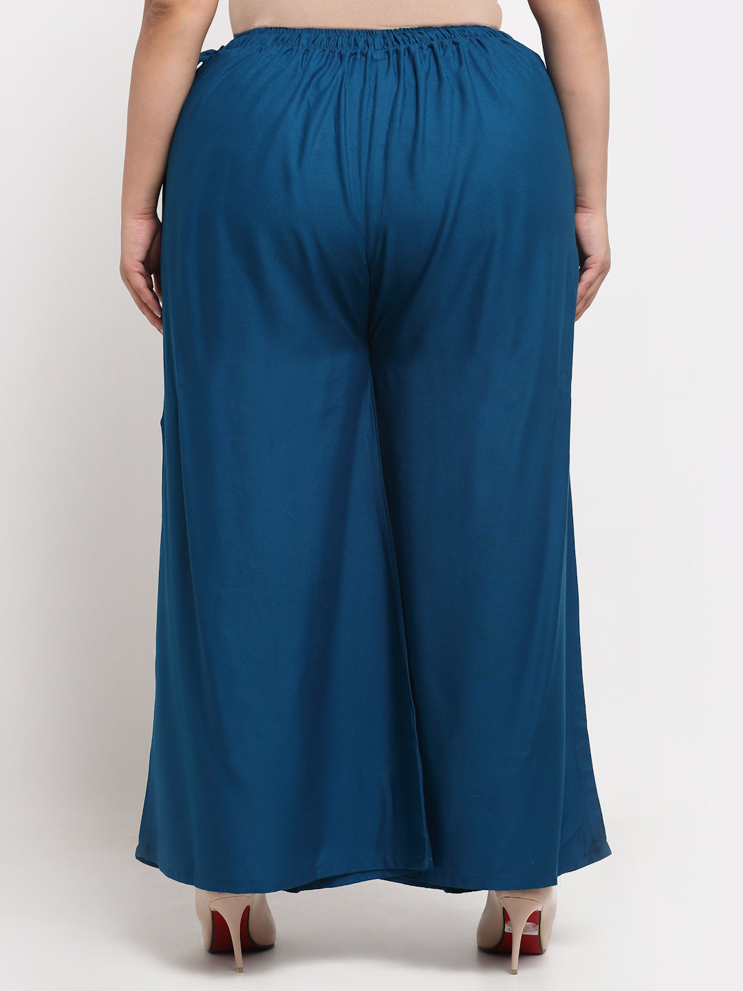 Prussian Blue Rayon Pocket Plus Palazzo