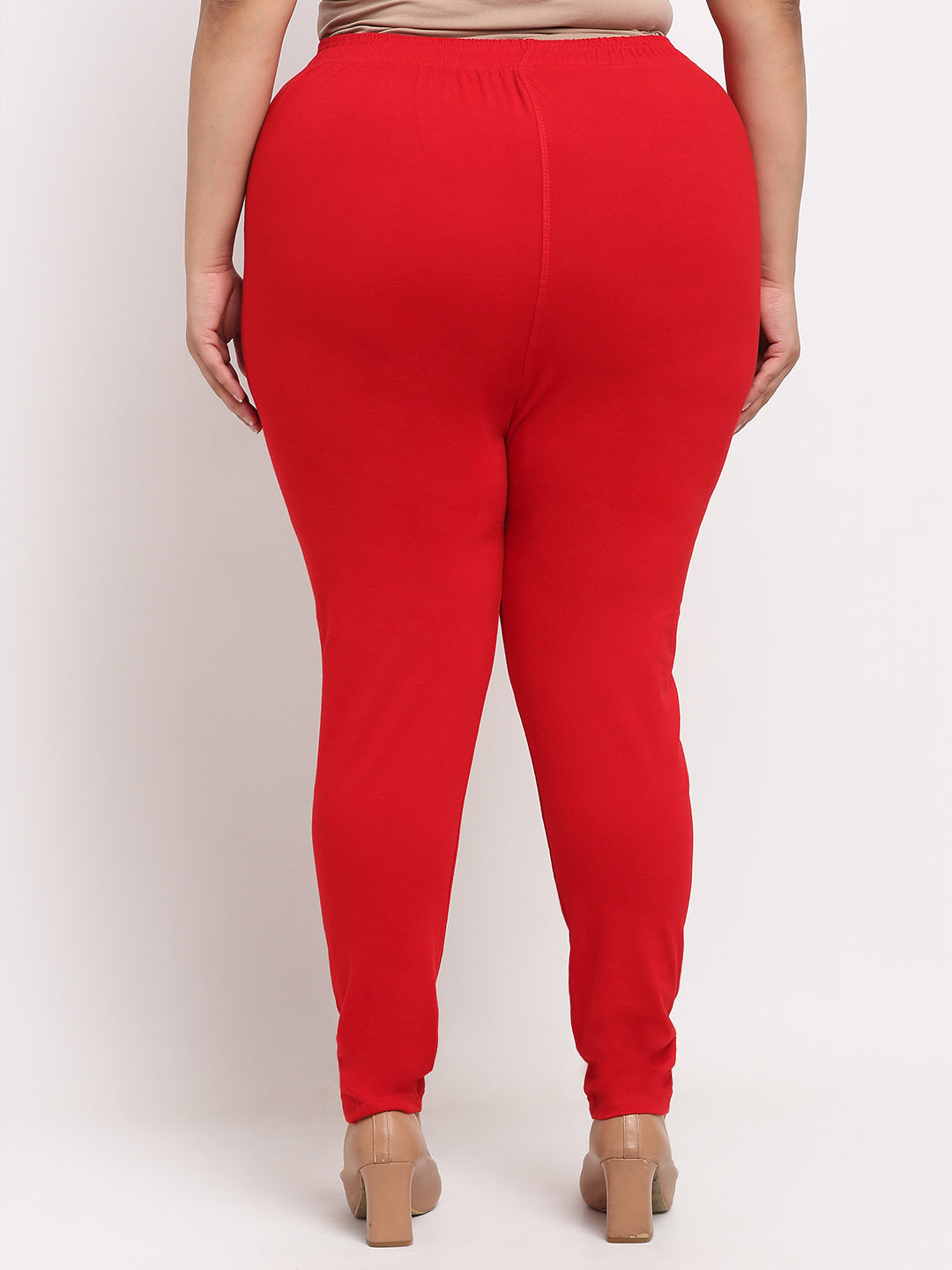 Red Ankle Length Plus Legging