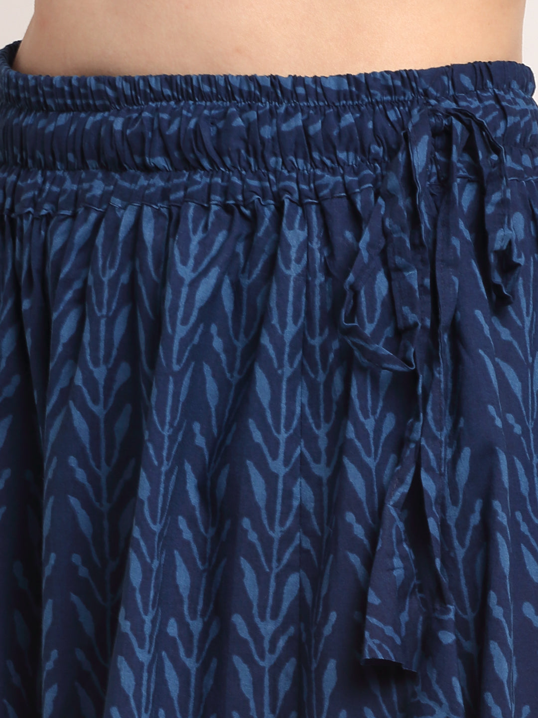 Indigo Leaves Cotton Kali Palazzo