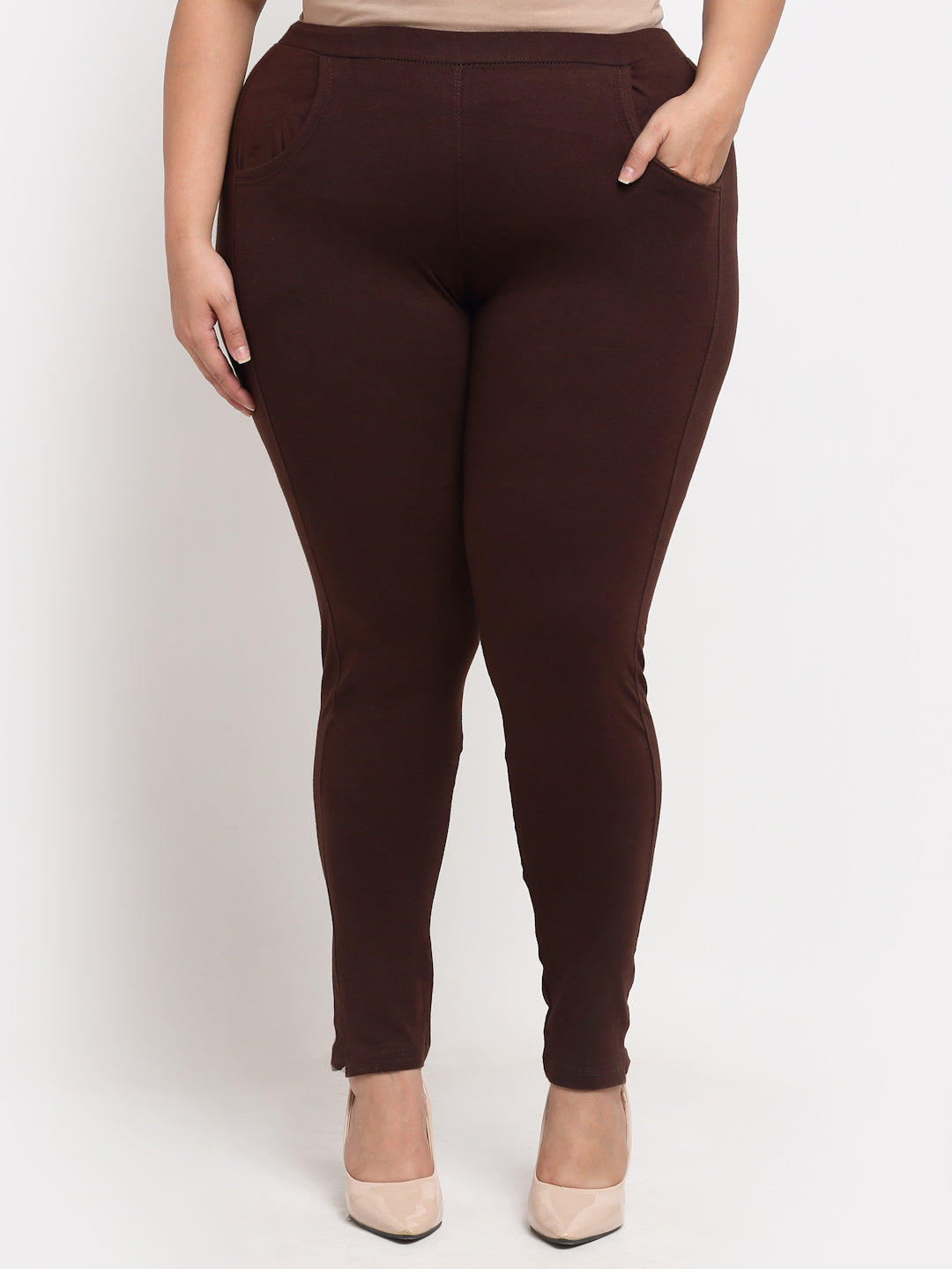 Brown Plus Pocket Pant