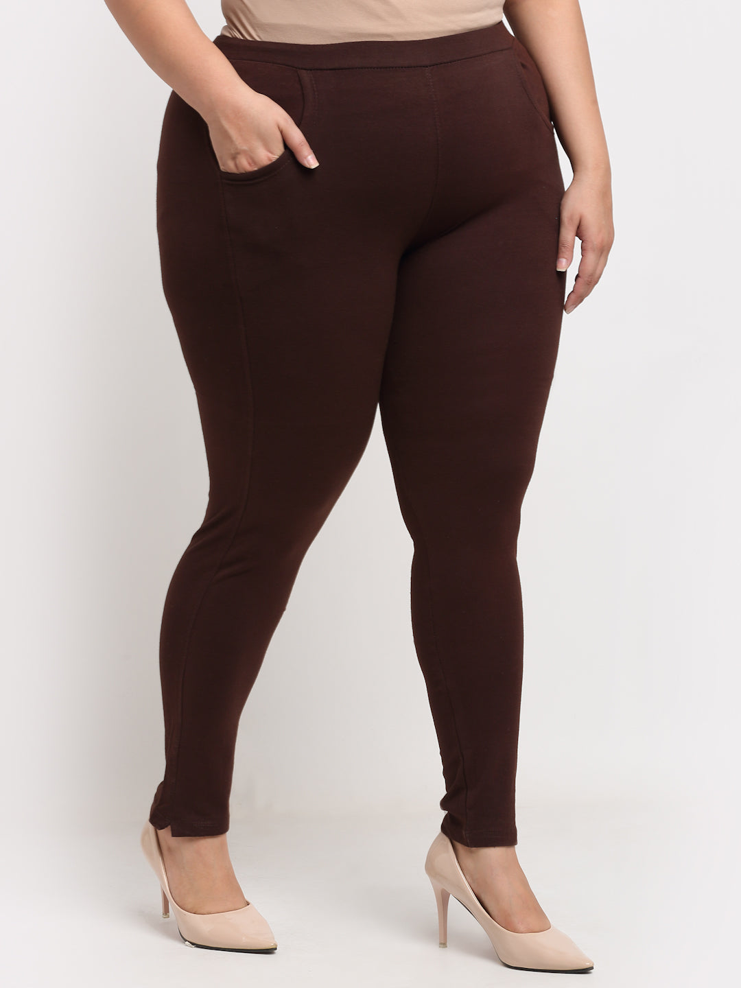 Brown Plus Pocket Pant