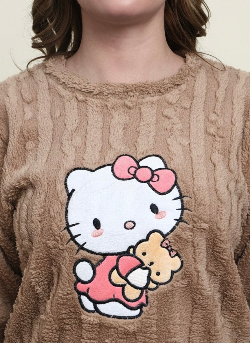 Brown Kitty Fur Winter Set