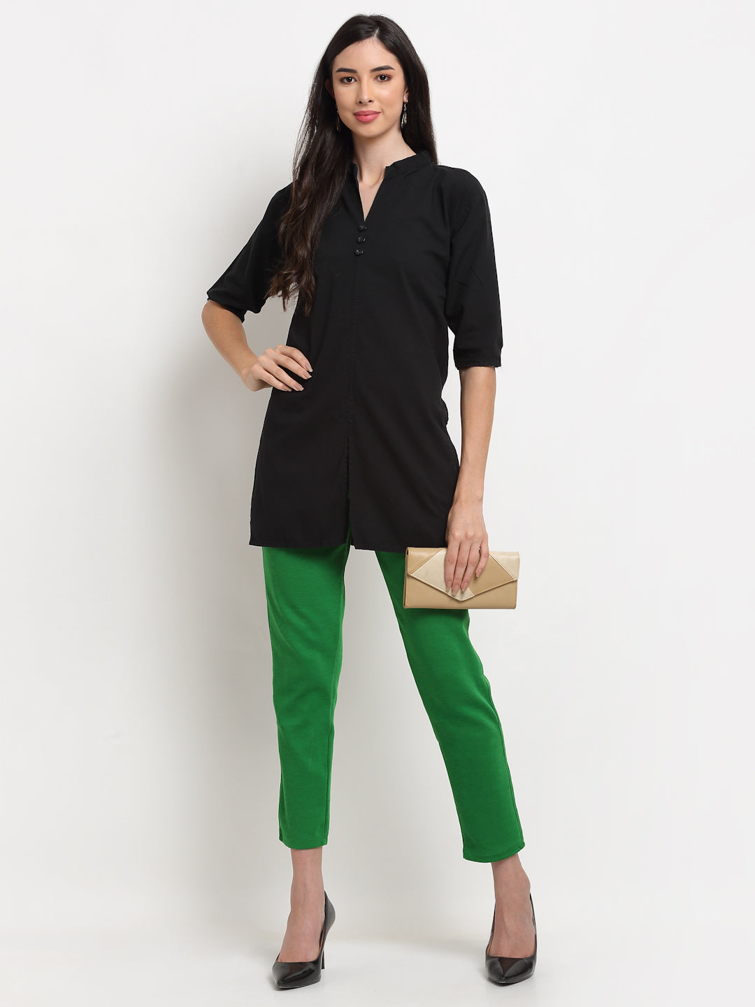 Green Woolen Pocket Pant