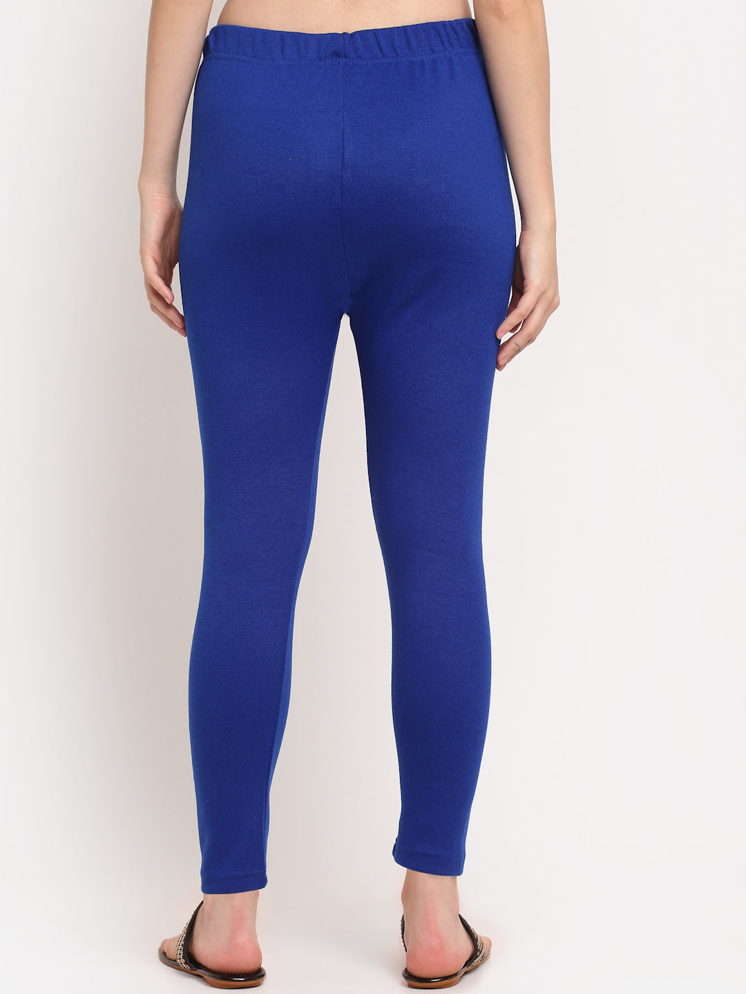 Royal Blue Woolen Ankle-Length Legging