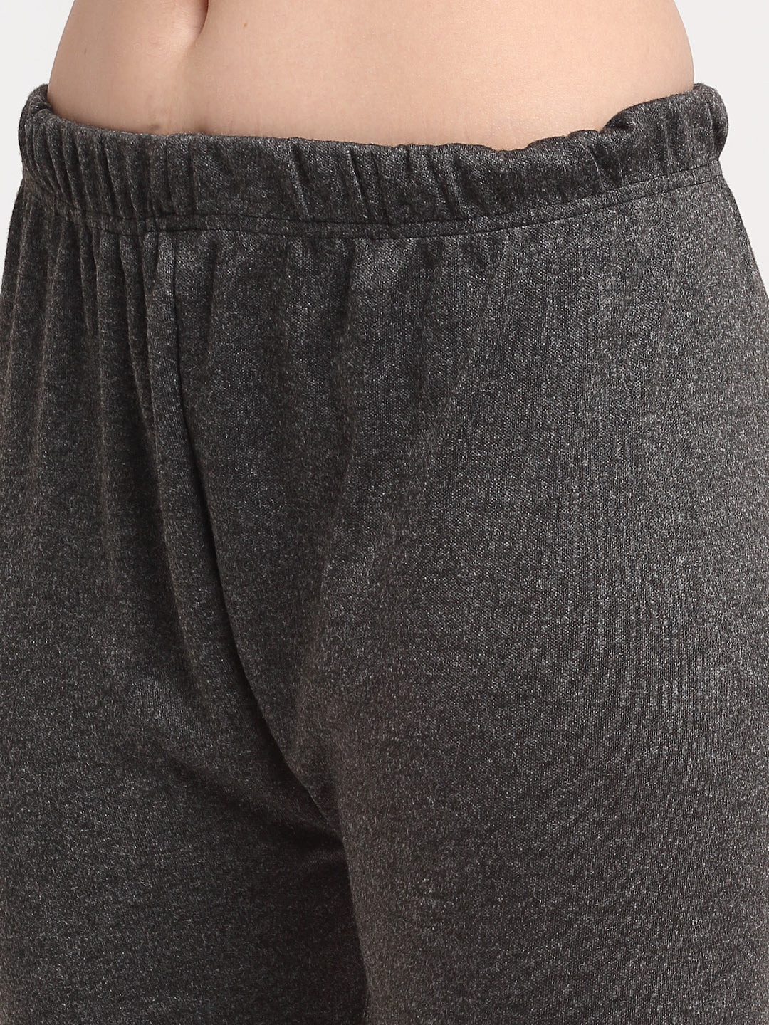 Dark Grey Woolen Ankle-Length Legging